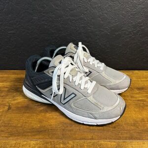 New Balance 990v5 M990GT5 Grey Suede Mesh Running Shoes Mens Size 9